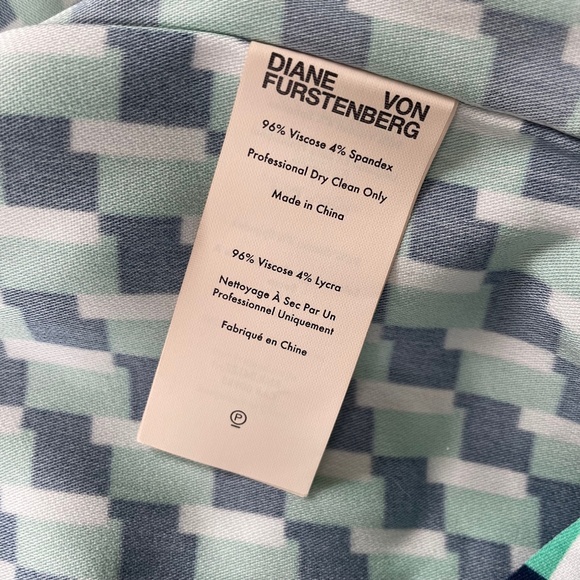 ✨DIANE VON FURSTENBERG✨ NWT Madison Square Shift Mint Trouser Sz US 6 (SM) - Picture 5 of 5